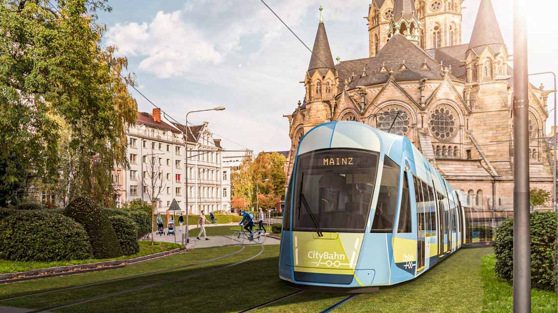 Modelzeichnung City-Bahn an der Ringkirche