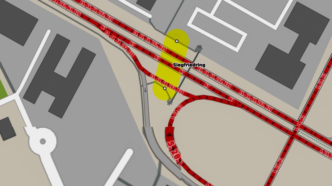 Fußgängerbrücke Berliner Straße ©2020 Openstreetmap