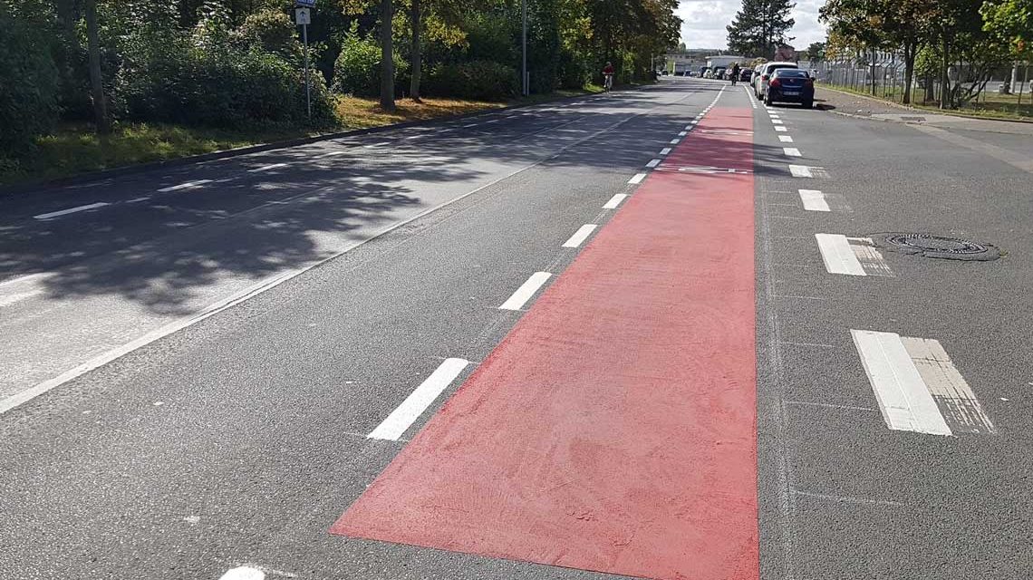 Teil des Rad-Grundnetz, die Steinerne Straße