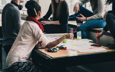 Studieren, Studenten in der bib