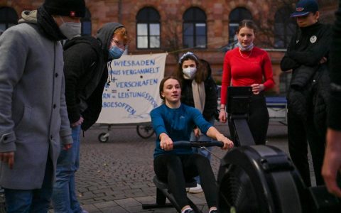 Trockenrudern fürs Bootshaus auf dem Dern'schen Gelände