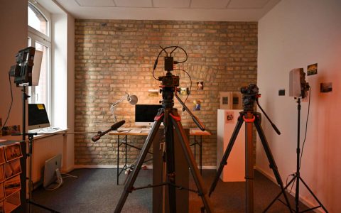 Praktikum. Kamerasetting für Ansage in einem Studio