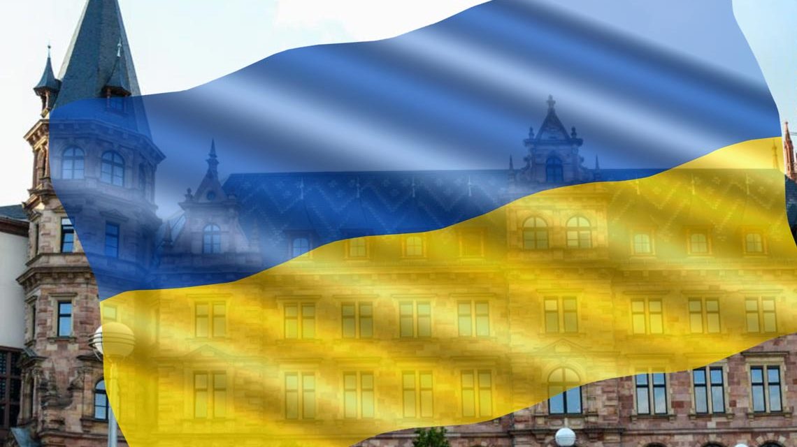 Rathaus Ukraine Anteilnahme Solidaritä