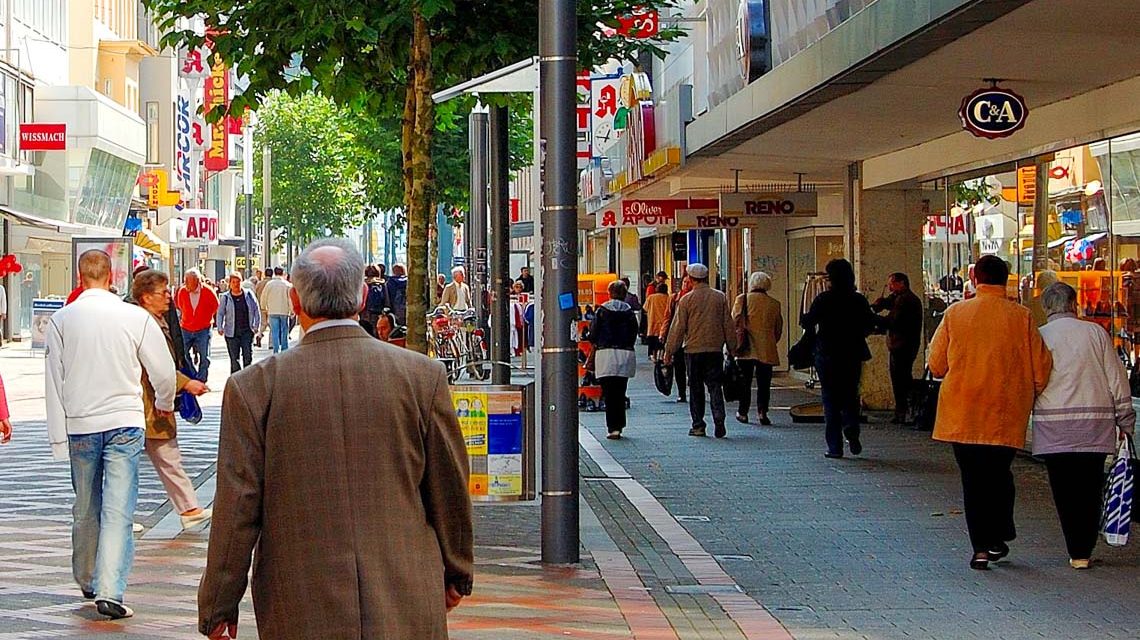 Fußgänger in der Innenstadt