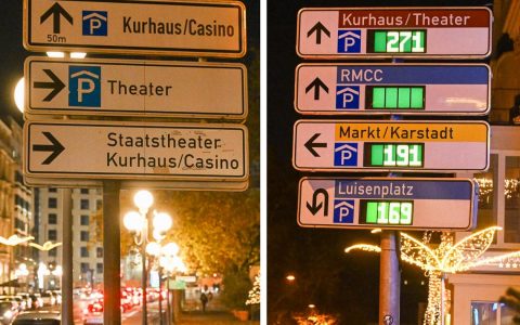 Parkleitsystem in Wiesbaden
