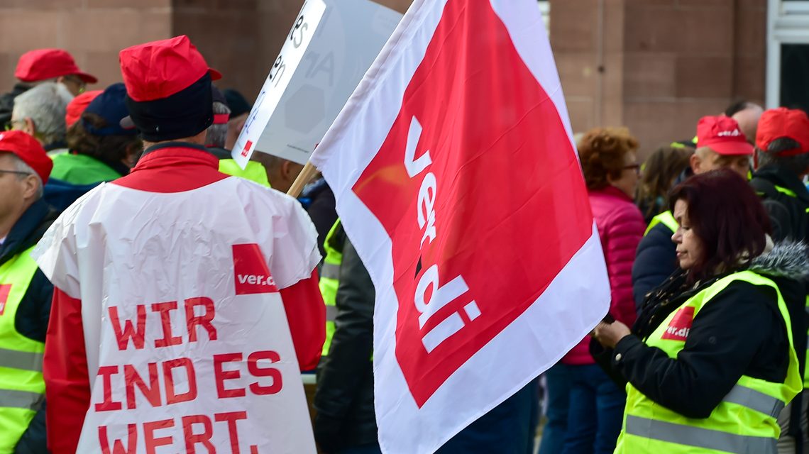 Warnstreik in Wiesbaden