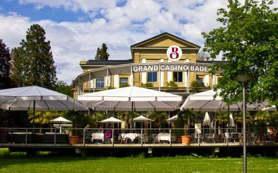 Grand Casino Baden in der Schweiz in der Außenansicht.