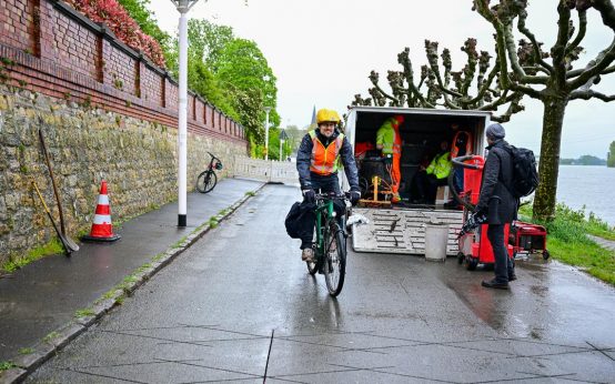 Fahrrad Zählstelle in Wiesbaden Biebrich