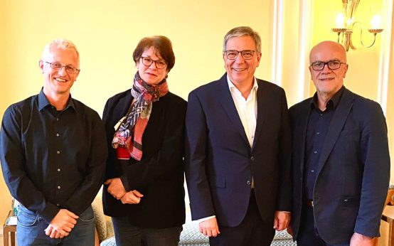 Empfang zum ersten Mai im Festsaal des Rathauses.
