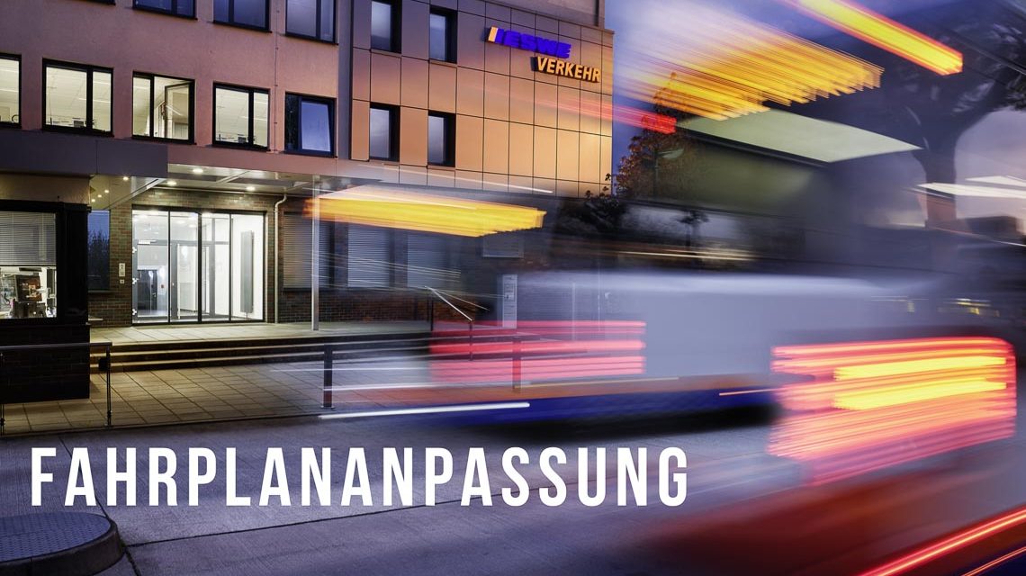Fahrplananpassung, Fahrplanwechsel, SWE Verkehr
