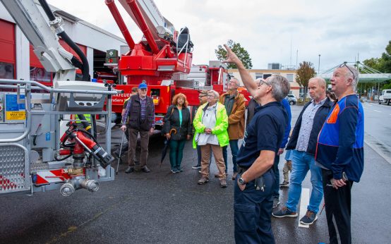 Besichtigung der Werksfeuerwerk auf im Infraserv Industriepark.