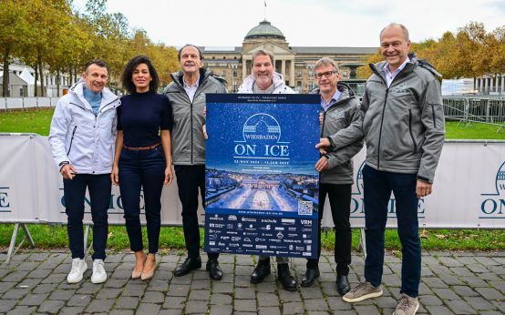 Freuen sich auf „Wiesbaden on Ice“: Kai Walter (Ausrichter), Caroline Mhlanga (Sängerin aus Wiesbaden), Dr. Andreas Fillmann (2. Vorsitzender Sporthilfe Wiesbaden), Andreas Steinbauer (1. Vorsitzender Sporthilfe Wiesbaden), Dr. Tilo Nemuth (2. Vorsitzender Sporthilfe Wiesbaden), Dr. Gerhard Obermayr (2. Vorsitzender Sporthilfe Wiesbaden)
