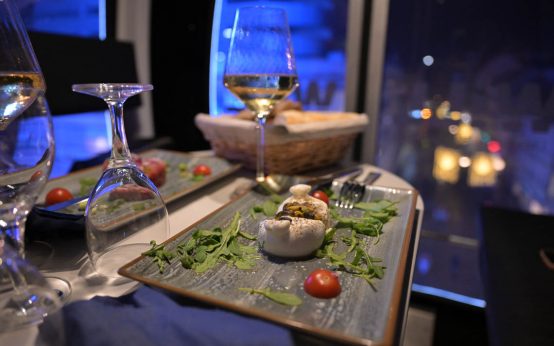 Dinner im Riesenrad, Vier Gang Menü, die Vorspeise