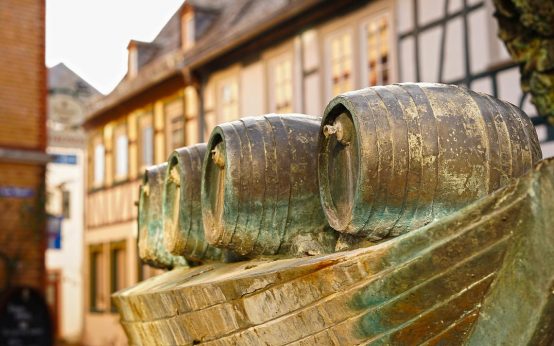 Skulptur in Eltville im Rheingau.