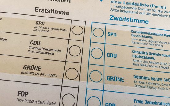 Bundestagswahl 2025, Stimmzettel