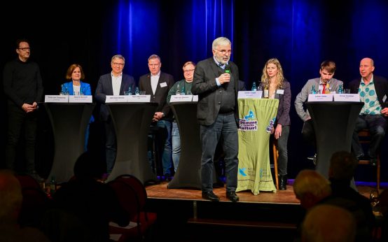 Podiumsdiskussion im Kulturbeirat zur Oberbürgermeisterwahl 2025.