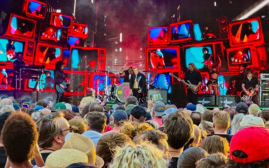 Billy Idol live in Wiesbaden: Mit Leder, Lächeln und lautem Rebell Yell bringt die Rockikone die Brita-Arena zum Beben.